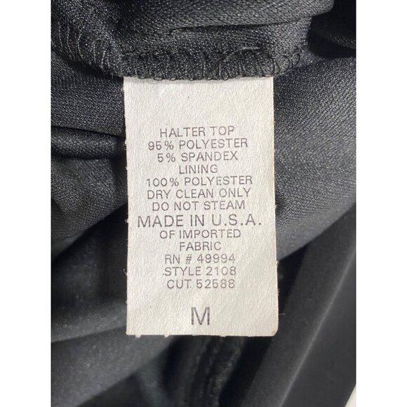 R & M Richards Dressy Black Halter Blouse Lace Ruffle Sparkle Women's Medium NWT - Picture 7 of 9